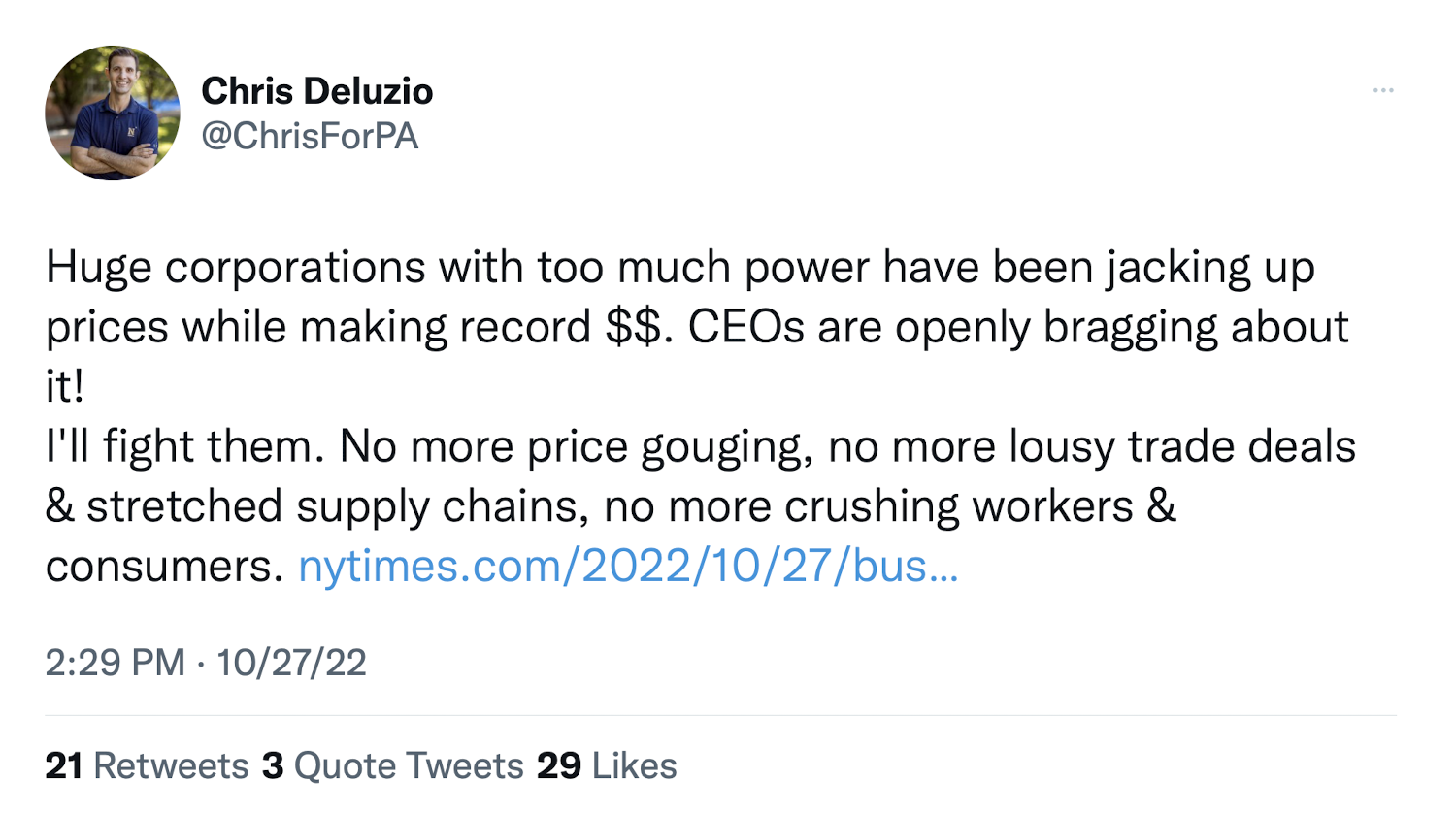 Corporations Tweet