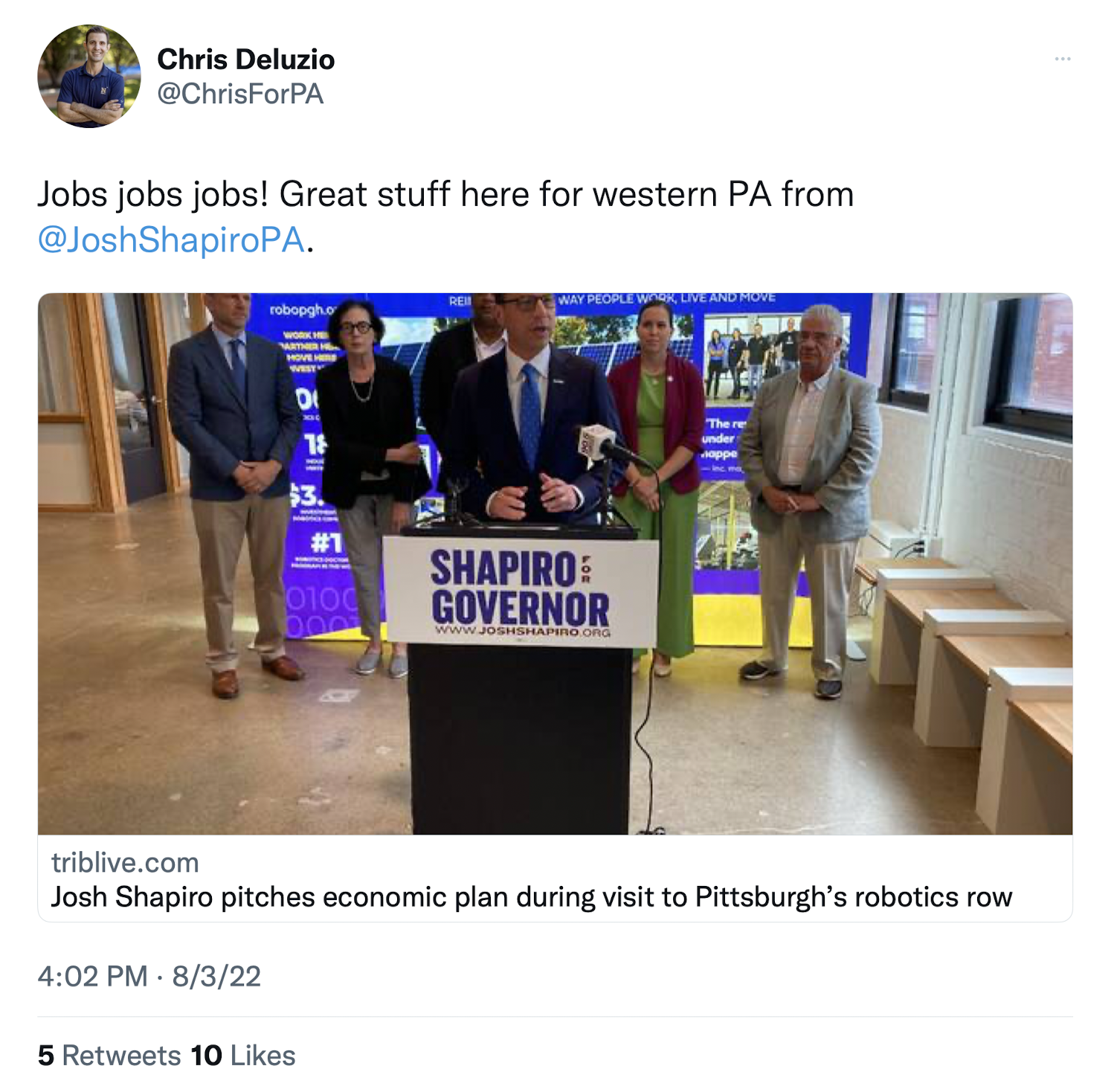 Jobs Tweet