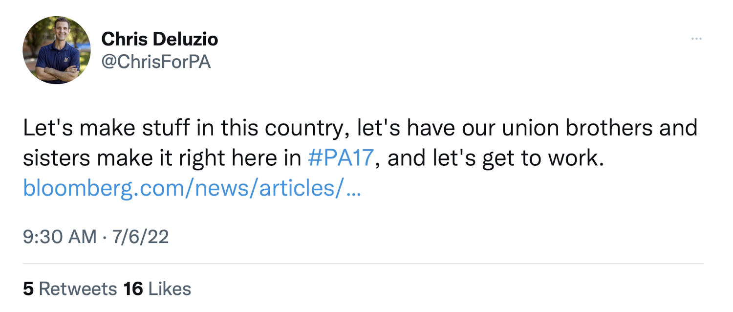 Union Tweet