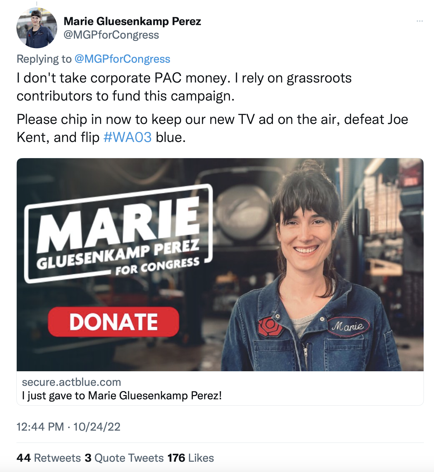 Fundraising Tweet