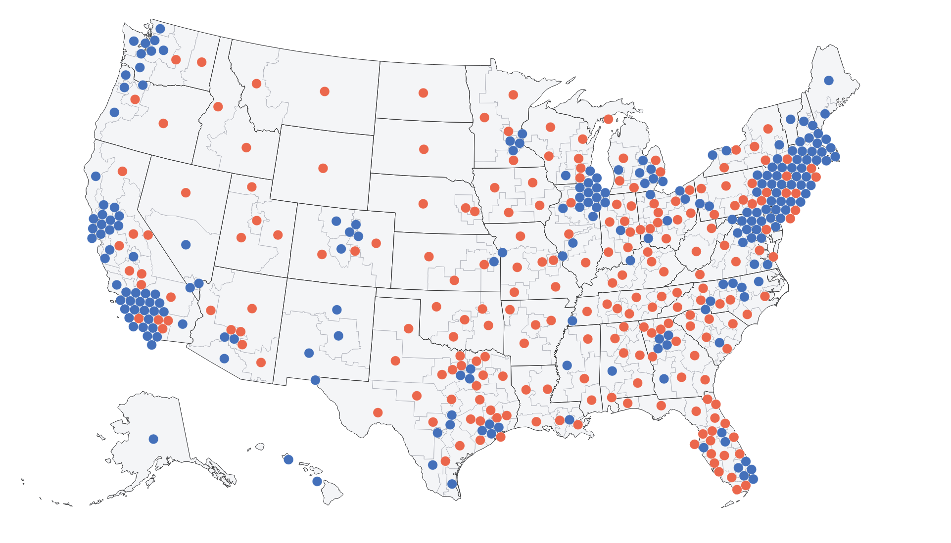 2022 midterm results map